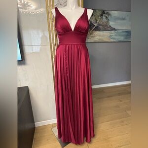Cinderella Deep Red Maxi Dress